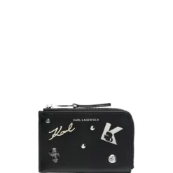 Karl Lagerfeld K/Karl Seven Pins zip purse