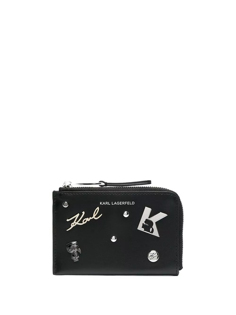 Karl Lagerfeld K/Karl Seven Pins zip purse