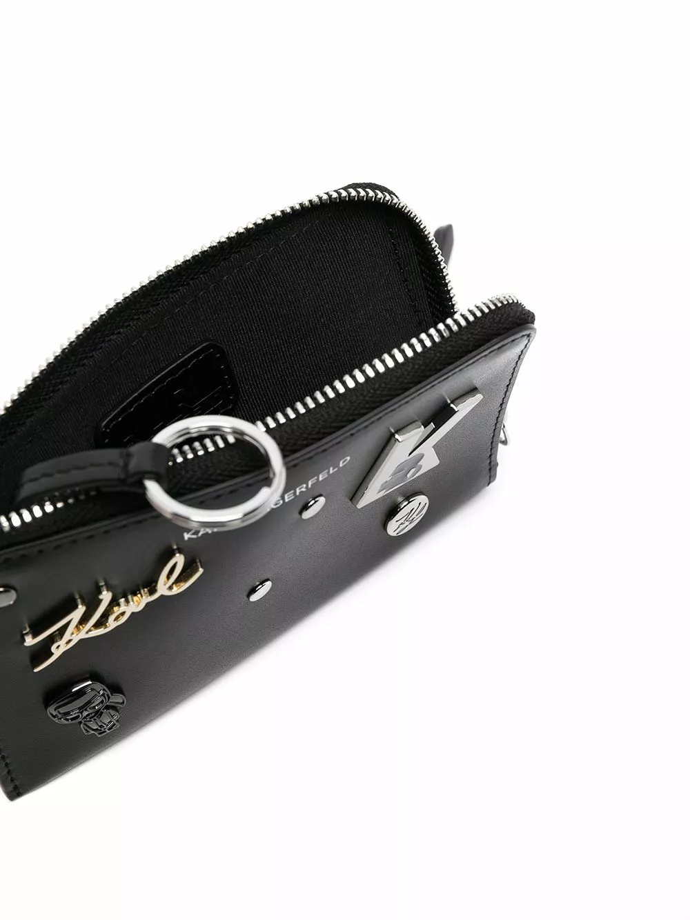 Karl Lagerfeld K/Karl Seven Pins zip purse