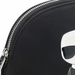 Karl Lagerfeld logo-print zip-up make up bag