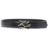 Karl Lagerfeld logo-plaque leather belt