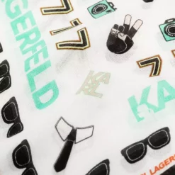 Karl Lagerfeld K/Favourite logo print scarf