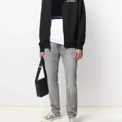 Karl Lagerfeld slim bleached denim jeans