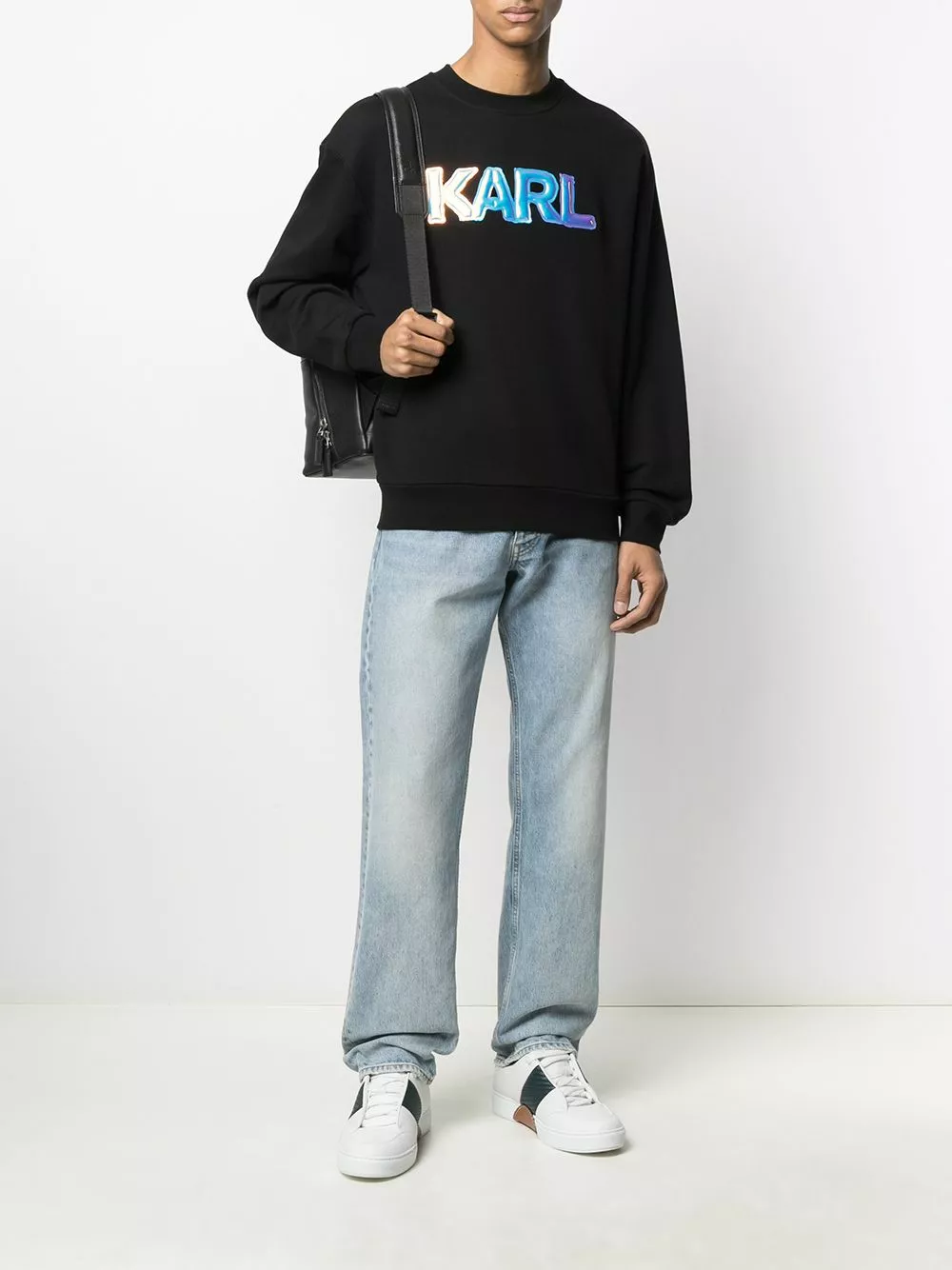 Karl Lagerfeld balloon logo-print crew neck sweatshirt