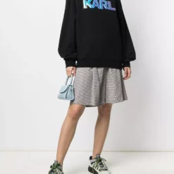 Karl Lagerfeld balloon logo-print crew neck sweatshirt