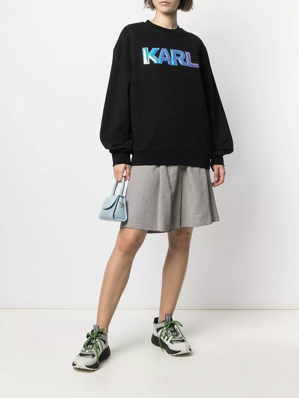 Karl Lagerfeld balloon logo-print crew neck sweatshirt