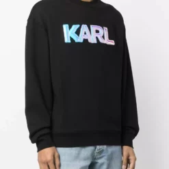 Karl Lagerfeld balloon logo-print crew neck sweatshirt