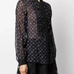 Karl Lagerfeld monogram print blouse