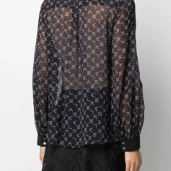 Karl Lagerfeld monogram print blouse