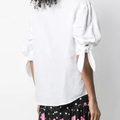 Karl Lagerfeld bow puff-sleeve shirt