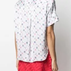 Karl Lagerfeld logo print tetris hsirt