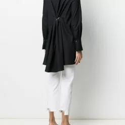 Karl Lagerfeld embellished poplin tunic shirt