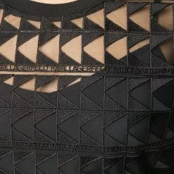 Karl Lagerfeld embroidered mesh top