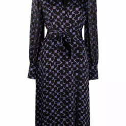 Karl Lagerfeld tetris print wrap dress