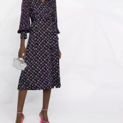 Karl Lagerfeld tetris print wrap dress