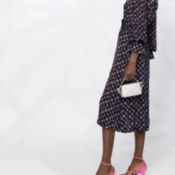 Karl Lagerfeld tetris print wrap dress