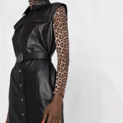 Karl Lagerfeld sleeveless belted mini dress