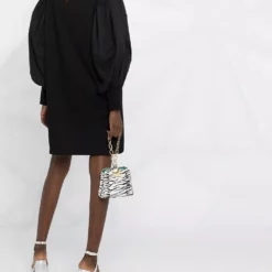 Karl Lagerfeld mixed fabric shift dress