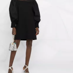 Karl Lagerfeld mixed fabric shift dress