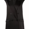 Karl Lagerfeld pleated back tailored gilet