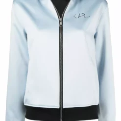 Karl Lagerfeld logo-plaque front-zip jacket