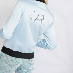 Karl Lagerfeld logo-plaque front-zip jacket