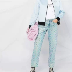 Karl Lagerfeld logo-plaque front-zip jacket