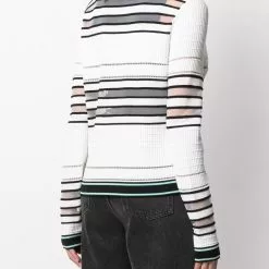 Karl Lagerfeld striped bouclé cardigan