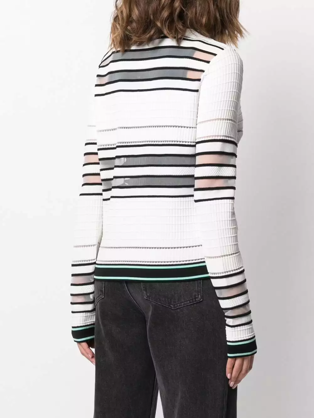 Karl Lagerfeld striped bouclé cardigan
