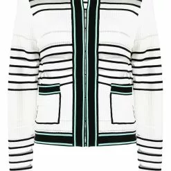 Karl Lagerfeld striped bouclé cardigan