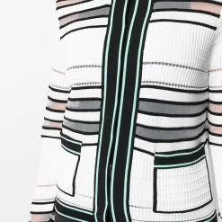 Karl Lagerfeld striped bouclé cardigan