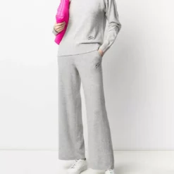 Karl Lagerfeld wide-leg logo trousers