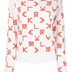 Karl Lagerfeld reversible logo jumper