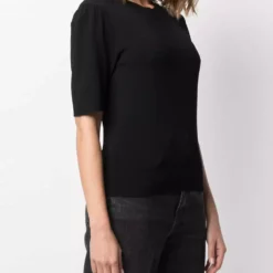 Karl Lagerfeld logo intarsia short-sleeve jumper