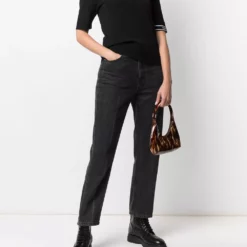 Karl Lagerfeld logo intarsia short-sleeve jumper