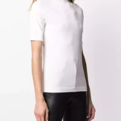 Karl Lagerfeld rhinestones mock neck jumper