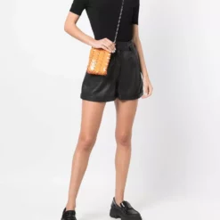 Karl Lagerfeld rhinestone mock-neck knitted top