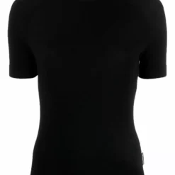 Karl Lagerfeld rhinestone mock-neck knitted top