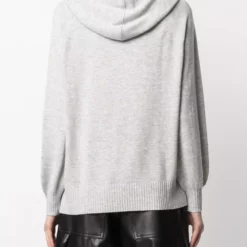 Karl Lagerfeld embroidered logo knitted hoodie