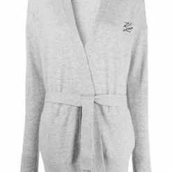 Karl Lagerfeld belted wrap cardigan