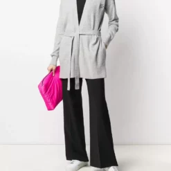 Karl Lagerfeld belted wrap cardigan