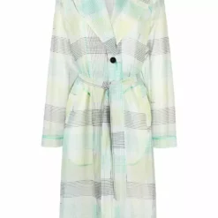 Karl Lagerfeld checked organza trench coat