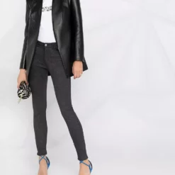 Karl Lagerfeld mid-rise sparkle skinny jeans