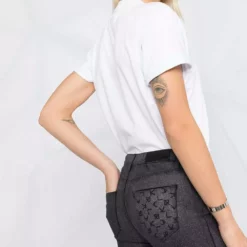 Karl Lagerfeld mid-rise sparkle skinny jeans