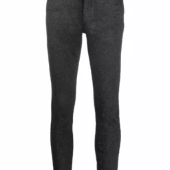 Karl Lagerfeld mid-rise sparkle skinny jeans