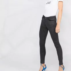 Karl Lagerfeld mid-rise sparkle skinny jeans