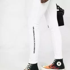 Karl Lagerfeld logo-embroidered skinny-fit jeans