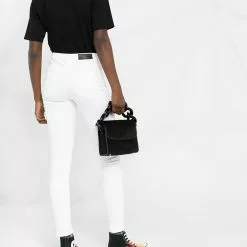 Karl Lagerfeld logo-embroidered skinny-fit jeans