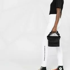 Karl Lagerfeld logo-embroidered skinny-fit jeans