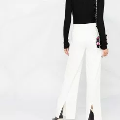 Karl Lagerfeld high-rise tailored straight-leg trousers